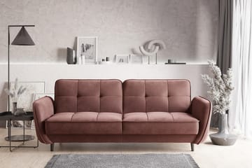Katsuya Bäddsoffa 3-sits - Rosa - Möbler - Soffa - Bäddsoffa - 3 sits bäddsoffa