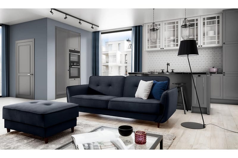 Katsuya Bäddsoffa 3-sits, Svart