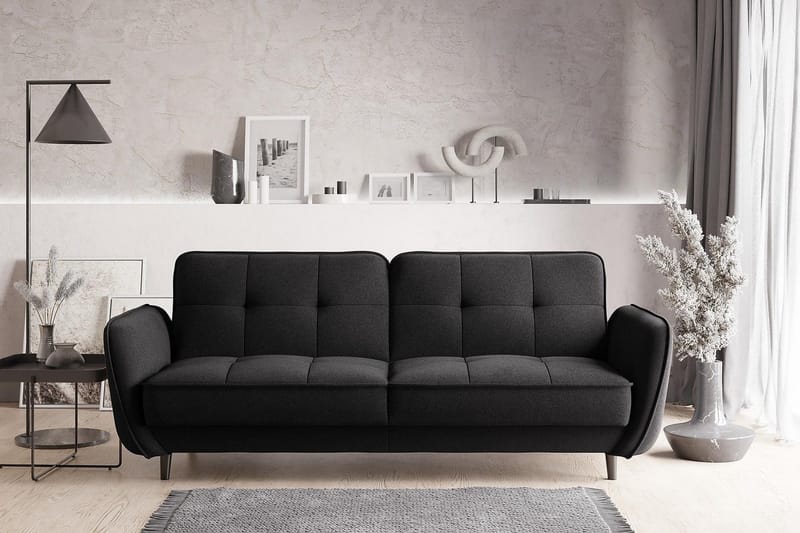 Katsuya Bäddsoffa 3-sits - Svart - Möbler - Soffa - Bäddsoffa - 3 sits bäddsoffa