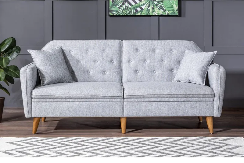 Keena Bäddsoffa 3-sits - Grå - Möbler - Soffa - Bäddsoffa - 3 sits bäddsoffa