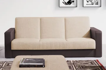 Kolder Bäddsoffa 222x97x88 cm - Beige - Möbler - Soffa - Bäddsoffa - 3 sits bäddsoffa