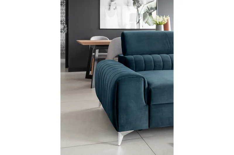 Laurece Bäddsoffa 3-sits - Blå - Möbler - Soffa - Bäddsoffa - 3 sits bäddsoffa