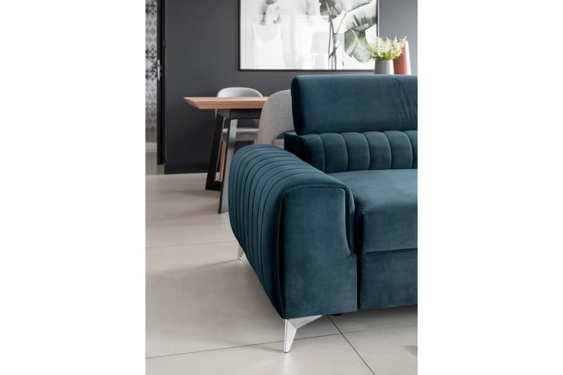 Laurece Bäddsoffa 3-sits - Blå - Möbler - Soffa - Bäddsoffa - 3 sits bäddsoffa