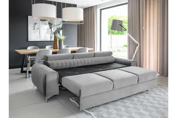 Laurece Bäddsoffa 3-sits - Grå - Möbler - Soffa - Bäddsoffa - 3 sits bäddsoffa