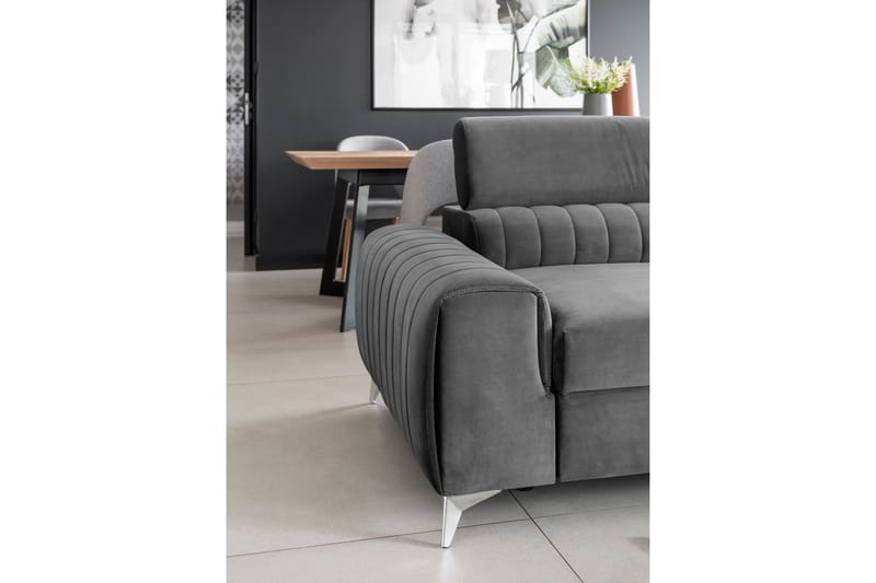 Laurece Bäddsoffa 3-sits - Grå - Möbler - Soffa - Bäddsoffa - 3 sits bäddsoffa