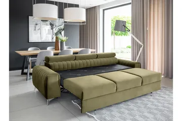 Laurece Bäddsoffa 3-sits - Grön - Möbler - Soffa - Bäddsoffa - 3 sits bäddsoffa