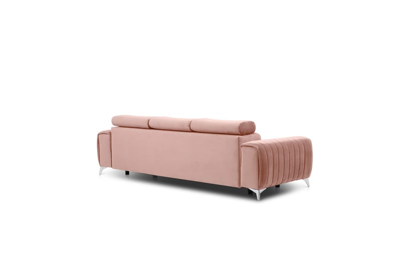 Laurece Bäddsoffa 3-sits - Rosa - Möbler - Soffa - Bäddsoffa - 3 sits bäddsoffa