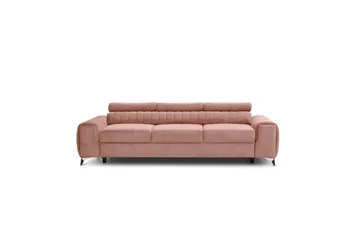 Laurece Bäddsoffa 3-sits - Rosa - Möbler - Soffa - Bäddsoffa - 3 sits bäddsoffa