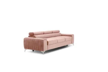 Laurece Bäddsoffa 3-sits - Rosa - Möbler - Soffa - Bäddsoffa - 3 sits bäddsoffa