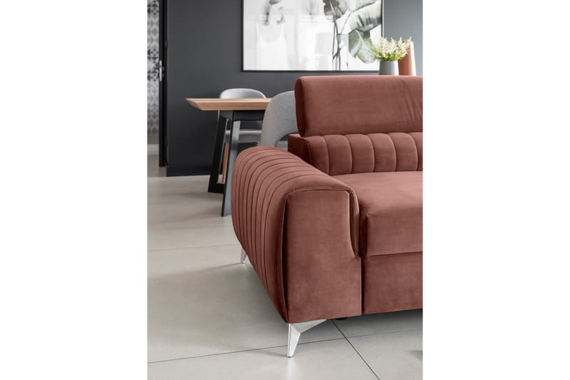 Laurece Bäddsoffa 3-sits - Rosa - Möbler - Soffa - Bäddsoffa - 3 sits bäddsoffa