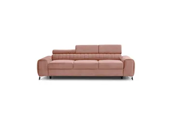 Laurece Bäddsoffa 3-sits - Rosa - Möbler - Soffa - Bäddsoffa - 3 sits bäddsoffa
