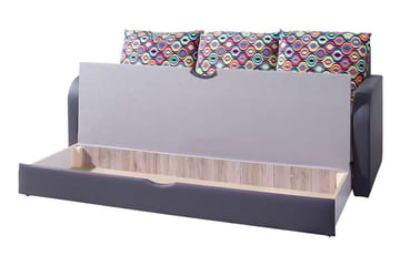 Lido Bäddsoffa 208x75x86 cm - Grå - Möbler - Soffa - Bäddsoffa - 3 sits bäddsoffa