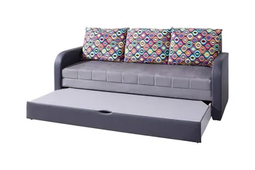 Lido Bäddsoffa 208x75x86 cm - Grå - Möbler - Soffa - Bäddsoffa - 3 sits bäddsoffa