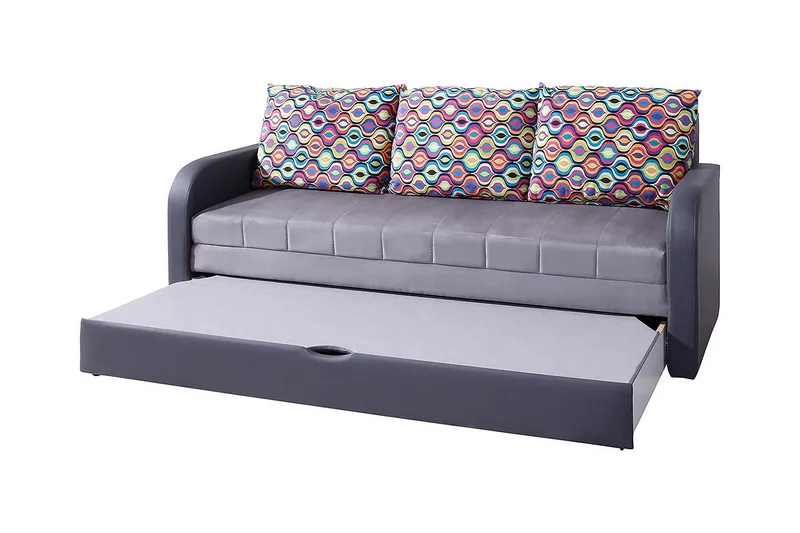 Lido Bäddsoffa 208x75x86 cm - Lila - Möbler - Soffa - Bäddsoffa - 3 sits bäddsoffa