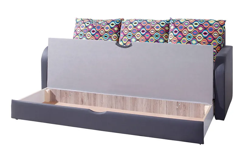 Lido Bäddsoffa 208x75x86 cm - Lila - Möbler - Soffa - Bäddsoffa - 3 sits bäddsoffa