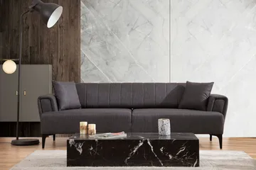 Lilesville 3-sits Bäddsoffa - Mörkgrå - Möbler - Soffa - Bäddsoffa - 3 sits bäddsoffa