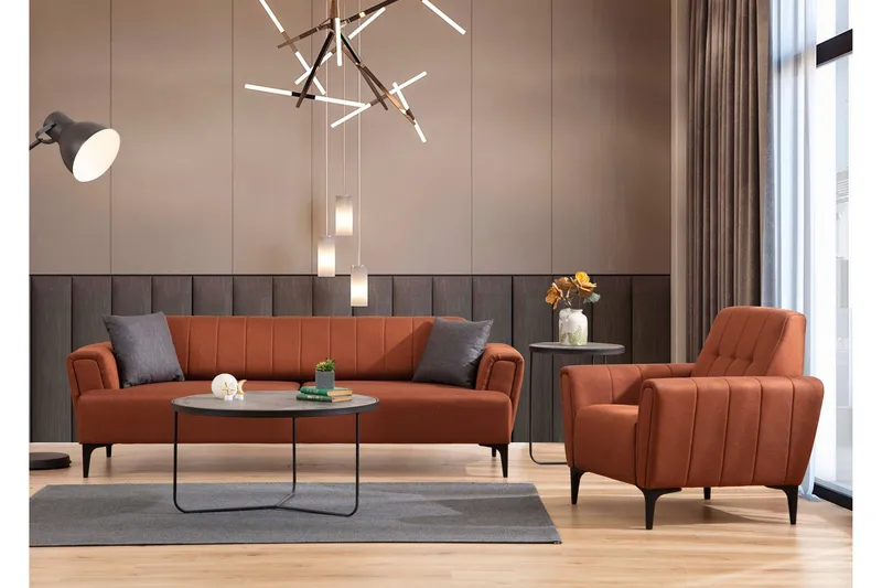 Lilesville 3-sits Bäddsoffa - Röd - Möbler - Soffa - Bäddsoffa - 3 sits bäddsoffa