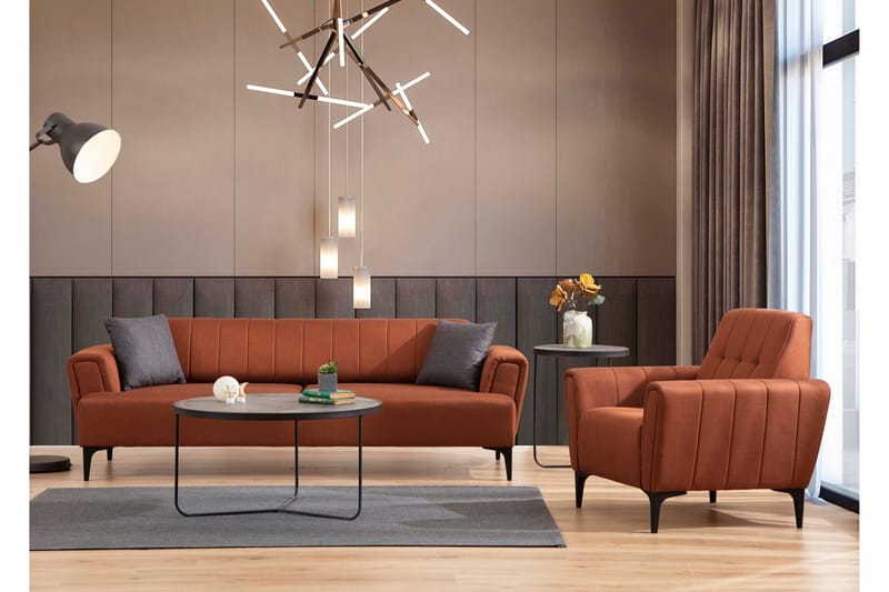 Lilesville 3-sits Bäddsoffa - Röd - Möbler - Soffa - Bäddsoffa - 3 sits bäddsoffa