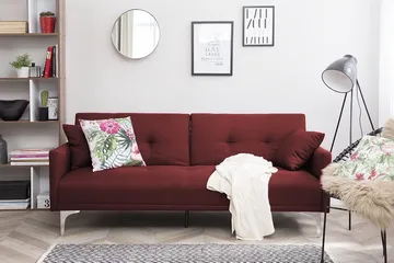 Lucan Bäddsoffa 178 cm - Röd - Möbler - Soffa - Bäddsoffa - 3 sits bäddsoffa