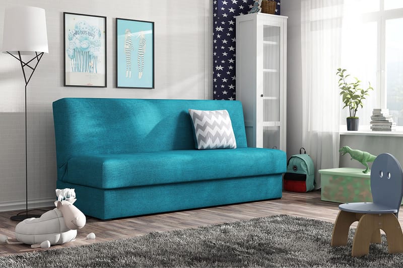 Lucille Bäddsoffa - Blå - Möbler - Soffa - Bäddsoffa - 3 sits bäddsoffa