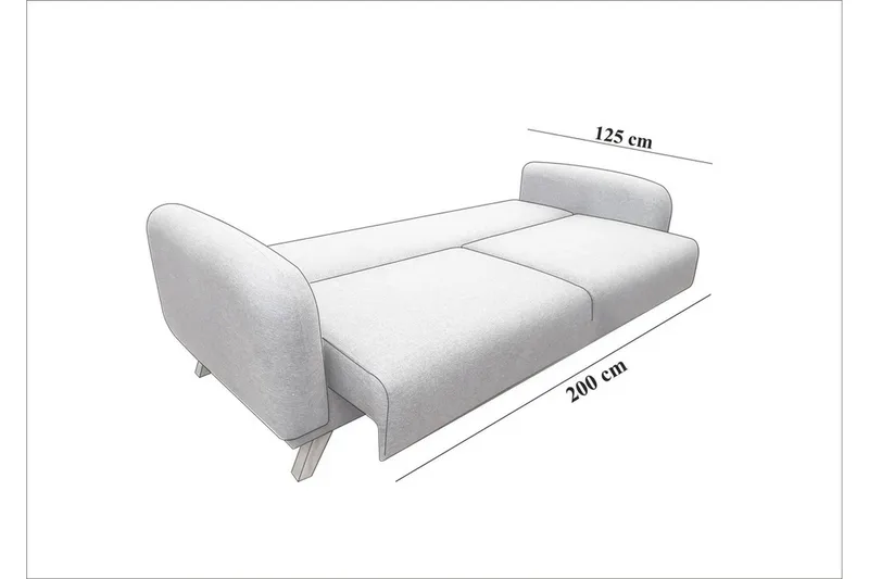 Malkiat Bäddsoffa - Antracit - Möbler - Soffa - Bäddsoffa - 3 sits bäddsoffa