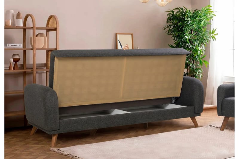 Malkiat Bäddsoffa - Antracit - Möbler - Soffa - Bäddsoffa - 3 sits bäddsoffa