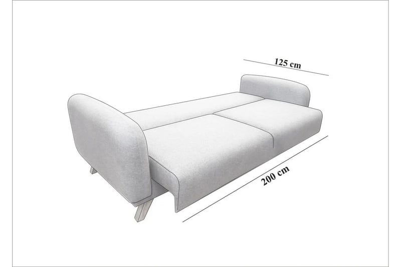 Malkiat Bäddsoffa - Cream - Möbler - Soffa - Bäddsoffa - 3 sits bäddsoffa