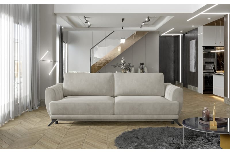 Megis 3-sits Bäddsoffa - Beige - Möbler - Soffa - Bäddsoffa - 3 sits bäddsoffa