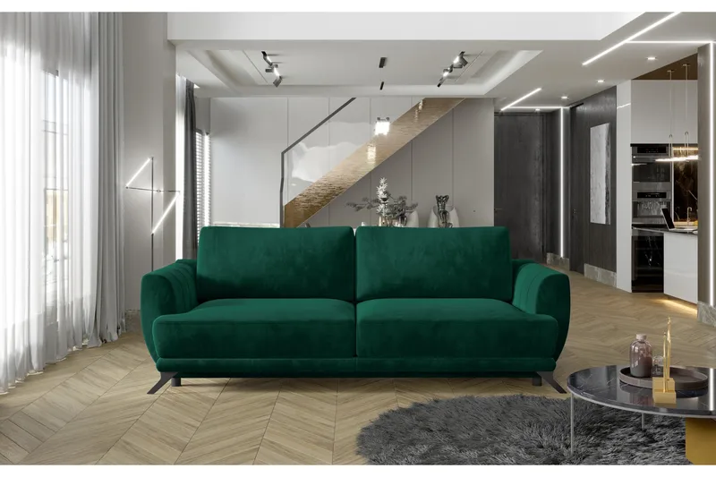 Megis 3-sits Bäddsoffa - Grön - Möbler - Soffa - Bäddsoffa - 3 sits bäddsoffa
