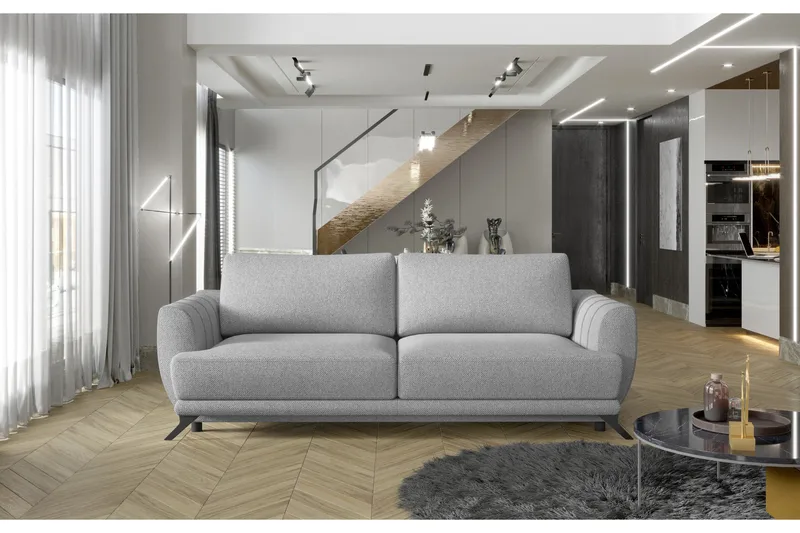 Megis 3-sits Bäddsoffa - Ljusgrå - Möbler - Soffa - Bäddsoffa - 3 sits bäddsoffa