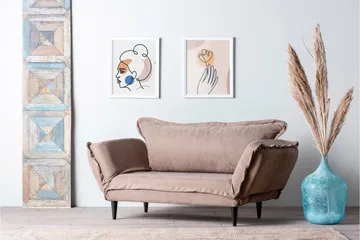 Mezonzo 3-sits Bäddsoffa - Brun - Möbler - Soffa - Bäddsoffa - 3 sits bäddsoffa