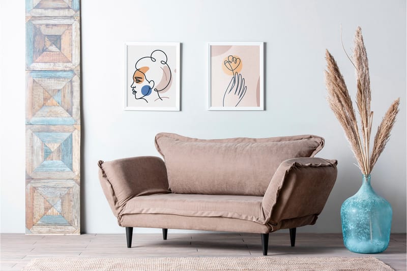 Mezonzo 3-sits Bäddsoffa - Brun - Möbler - Soffa - Bäddsoffa - 3 sits bäddsoffa