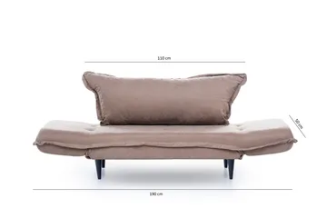 Mezonzo 3-sits Bäddsoffa - Brun - Möbler - Soffa - Bäddsoffa - 3 sits bäddsoffa