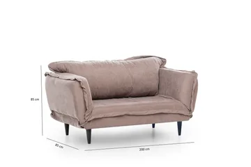 Mezonzo 3-sits Bäddsoffa - Brun - Möbler - Soffa - Bäddsoffa - 3 sits bäddsoffa