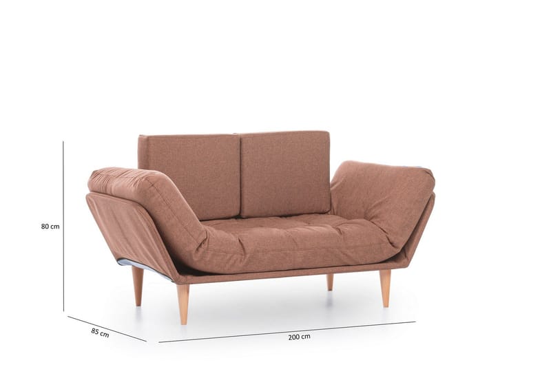 Mezonzo 3-sits Bäddsoffa - Brun - Möbler - Soffa - Bäddsoffa - 3 sits bäddsoffa