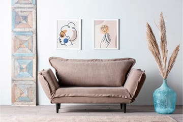 Mezonzo 3-sits Bäddsoffa - Brun - Möbler - Soffa - Bäddsoffa - 3 sits bäddsoffa