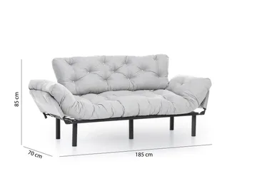 Mezonzo 3-sits Bäddsoffa - Grå - Möbler - Soffa - Bäddsoffa - 3 sits bäddsoffa