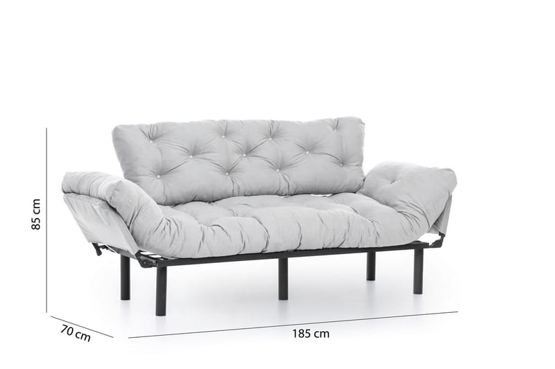 Mezonzo 3-sits Bäddsoffa - Grå - Möbler - Soffa - Bäddsoffa - 3 sits bäddsoffa
