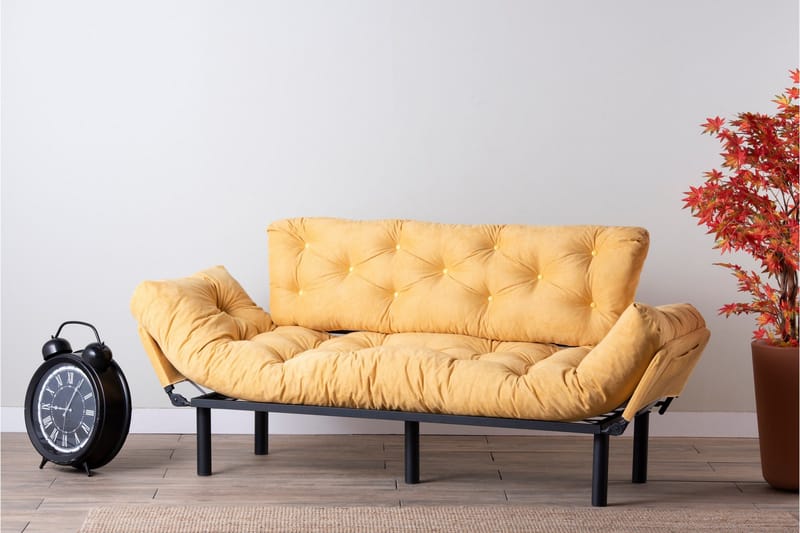 Mezonzo 3-sits Bäddsoffa - Gul - Möbler - Soffa - Bäddsoffa - 3 sits bäddsoffa