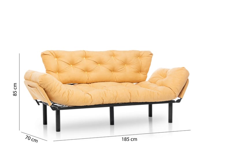 Mezonzo 3-sits Bäddsoffa - Gul - Möbler - Soffa - Bäddsoffa - 3 sits bäddsoffa