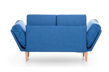 Mezonzo 3-sits Fällbar Längsbäddad Bäddsoffa 70x200 cm i Tyg - Blå - Möbler - Soffa - Bäddsoffa - 3 sits bäddsoffa
