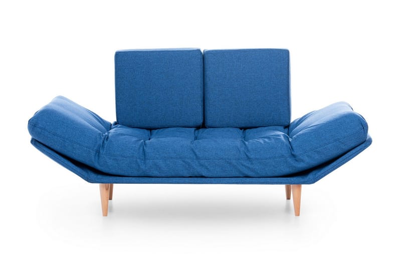 Mezonzo 3-sits Fällbar Längsbäddad Bäddsoffa 70x200 cm i Tyg - Blå - Möbler - Soffa - Bäddsoffa - 3 sits bäddsoffa
