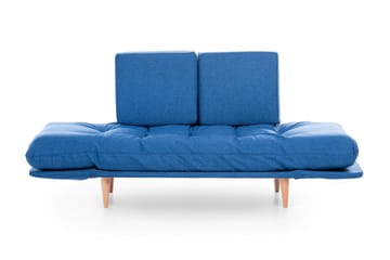 Mezonzo 3-sits Fällbar Längsbäddad Bäddsoffa 70x200 cm i Tyg - Blå - Möbler - Soffa - Bäddsoffa - 3 sits bäddsoffa