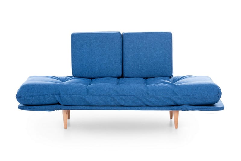 Mezonzo 3-sits Fällbar Längsbäddad Bäddsoffa 70x200 cm i Tyg - Blå - Möbler - Soffa - Bäddsoffa - 3 sits bäddsoffa