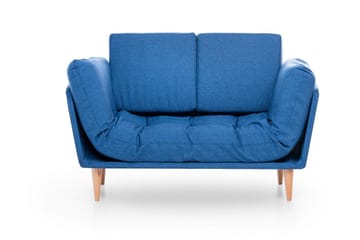 Mezonzo 3-sits Fällbar Längsbäddad Bäddsoffa 70x200 cm i Tyg - Blå - Möbler - Soffa - Bäddsoffa - 3 sits bäddsoffa