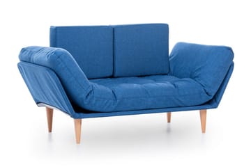 Mezonzo 3-sits Fällbar Längsbäddad Bäddsoffa 70x200 cm i Tyg - Blå - Möbler - Soffa - Bäddsoffa - 3 sits bäddsoffa