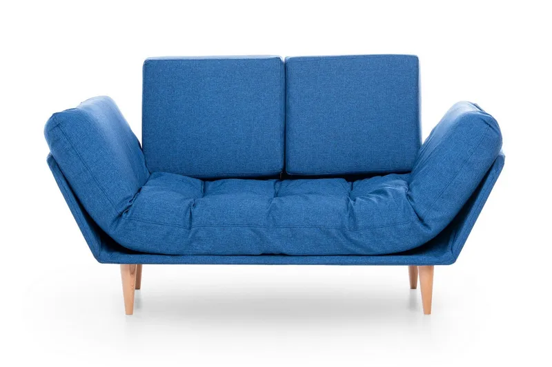Mezonzo 3-sits Fällbar Längsbäddad Bäddsoffa 70x200 cm i Tyg, Blå