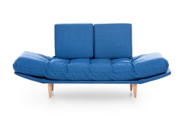 Mezonzo 3-sits Fällbar Längsbäddad Bäddsoffa 70x200 cm i Tyg - Blå - Möbler - Soffa - Bäddsoffa - 3 sits bäddsoffa