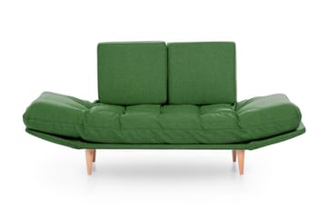 Mezonzo 3-sits Fällbar Längsbäddad Bäddsoffa 70x200 cm i Tyg - Grön - Möbler - Soffa - Bäddsoffa - 3 sits bäddsoffa