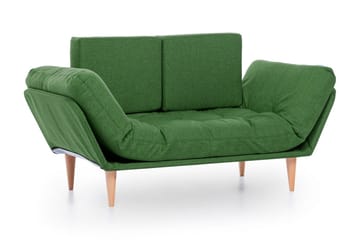 Mezonzo 3-sits Fällbar Längsbäddad Bäddsoffa 70x200 cm i Tyg - Grön - Möbler - Soffa - Bäddsoffa - 3 sits bäddsoffa